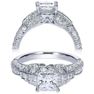 Taryn 14k White Gold Princess Cut Straight Engagement Ring TE8836W44JJ