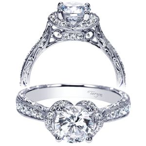 Taryn 14k White Gold Round Straight Engagement Ring TE8855W44JJ