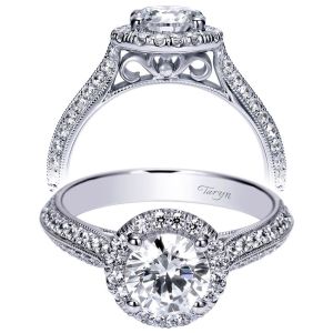 Taryn 14k White Gold Round Halo Engagement Ring TE8888W44JJ