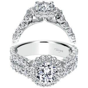 Taryn 14k White Gold Round Halo Engagement Ring TE8905W44JJ