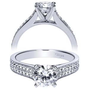 Taryn 14k White Gold Round Straight Engagement Ring TE8948W44JJ