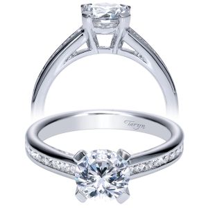 Taryn 14k White Gold Round Straight Engagement Ring TE8956W44JJ 