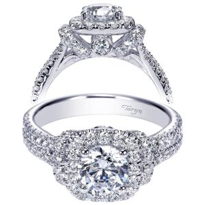 Taryn 14k White Gold Round Halo Engagement Ring TE8982W44JJ 