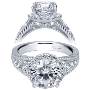 Taryn 14k White Gold Round Halo Engagement Ring TE8983R6W44JJ