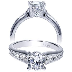 Taryn 14k White Gold Round Straight Engagement Ring TE9032W44JJ