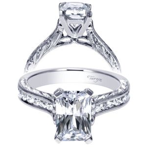 Taryn 14k White Gold Emerald Cut Straight Engagement Ring TE9049W44JJ