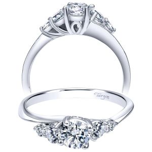Taryn 14k White Gold Round Bypass Engagement Ring TE910065W44JJ
