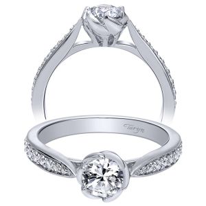 Taryn 14k White Gold Round Straight Engagement Ring TE910067W44JJ