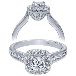 Taryn 14k White Gold Round Halo Engagement Ring TE910136W44JJ