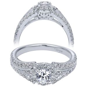Taryn 14k White Gold Round Halo Engagement Ring TE910140W44JJ