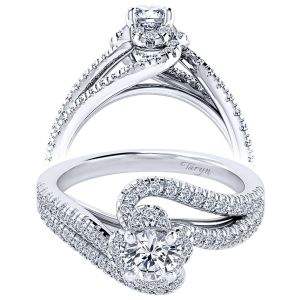 Taryn 14k White Gold Round Halo Engagement Ring TE910142W44JJ