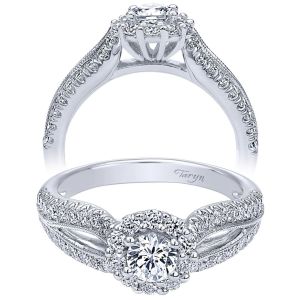 Taryn 14k White Gold Round Halo Engagement Ring TE910150W44JJ
