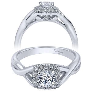 Taryn 14k White Gold Round Halo Engagement Ring TE910154W44JJ