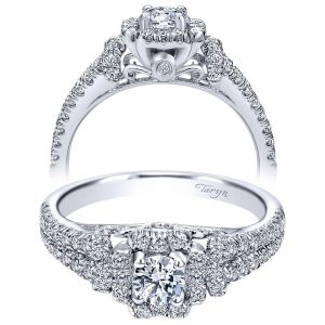 Taryn 14k White Gold Round Halo Engagement Ring TE910161W44JJ