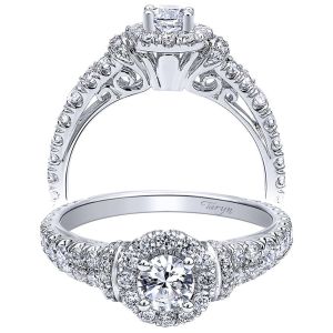 Taryn 14k White Gold Round Halo Engagement Ring TE910219W44JJ