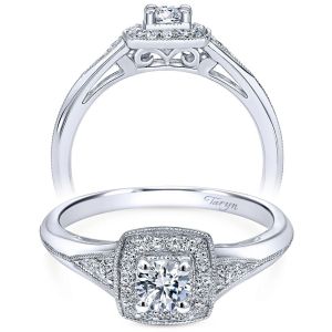 Taryn 14k White Gold Round Halo Engagement Ring TE910223W44JJ