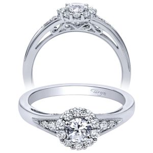 Taryn 14k White Gold Round Halo Engagement Ring TE910224W44JJ