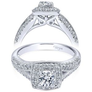 Taryn 14k White Gold Round Halo Engagement Ring TE910462W44JJ