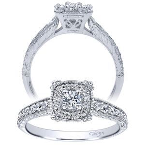 Taryn 14k White Gold Round Halo Engagement Ring TE910766W44JJ