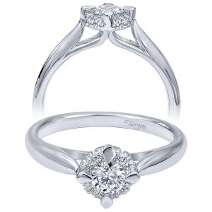 Taryn 14k White Gold Round Halo Engagement Ring TE910769W44JJ