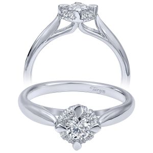 Taryn 14k White Gold Round Halo Engagement Ring TE910769W44JJ