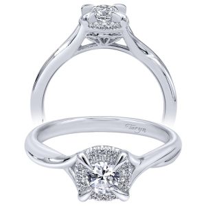 Taryn 14k White Gold Round Halo Engagement Ring TE910770W44JJ
