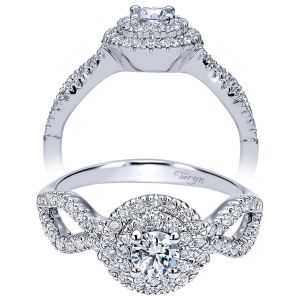 Taryn 14k White Gold Round Double Halo Engagement Ring TE911598R1W44JJ