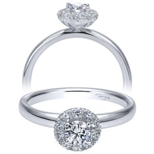 Taryn 14k White Gold Round Halo Engagement Ring TE911726R1W44JJ