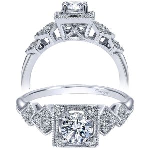 Taryn 14k White Gold Round Halo Engagement Ring TE911780R2W44JJ