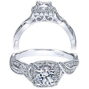Taryn 14k White Gold Round Halo Engagement Ring TE911864R0W44JJ