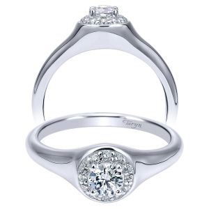 Taryn 14k White Gold Round Halo Engagement Ring TE911901R1W44JJ