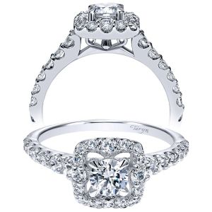 Taryn 14k White Gold Round Halo Engagement Ring TE911906R0W44JJ