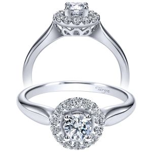 Taryn 14k White Gold Round Halo Engagement Ring TE911929R0W44JJ