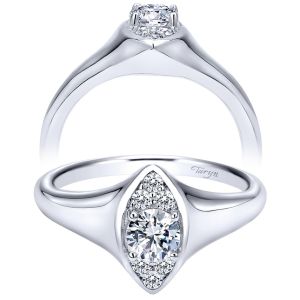 Taryn 14k White Gold Round Straight Engagement Ring TE911941R0W44JJ