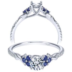 Taryn 14k White Gold Round Twisted Engagement Ring TE911960R0W44SA