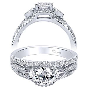 Taryn 14k White Gold Round Halo Engagement Ring TE9299W44JJ