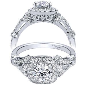 Taryn 14k White Gold Round Halo Engagement Ring TE9315W44JJ