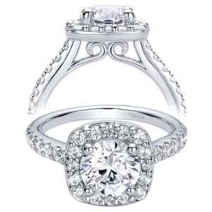 Taryn 14k White Gold Round Halo Engagement Ring TE9320W44JJ