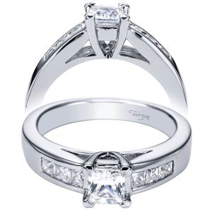 Taryn 14k White Gold Princess Cut Straight Engagement Ring TE93886W44JJ