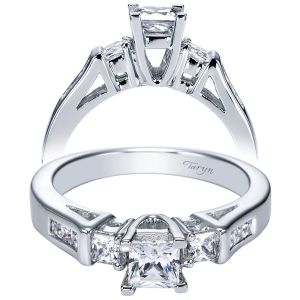 Taryn 14k White Gold Princess Cut 3 Stones Engagement Ring TE93908W44JJ