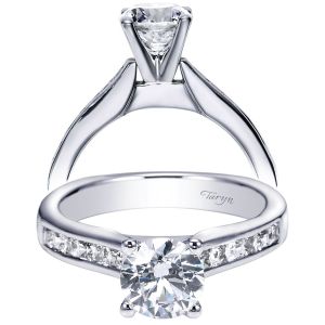 Taryn 14k White Gold Round Straight Engagement Ring TE93965W44JJ