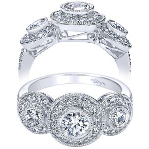 Taryn 14k White Gold Round Halo Engagement Ring TE94092W44JJ