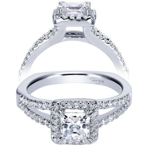 Taryn 14k White Gold Princess Cut Halo Engagement Ring TE94117W44JJ