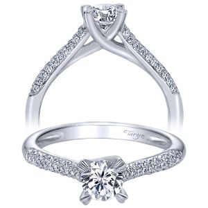Taryn 14k White Gold Round Straight Engagement Ring TE94196W44JJ