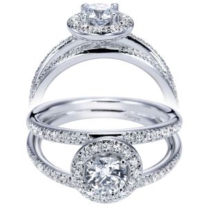 Taryn 14k White Gold Round Halo Engagement Ring TE94219W44JJ