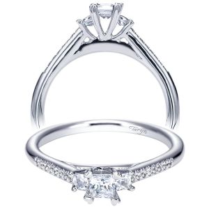 Taryn 14k White Gold Princess Cut 3 Stones Engagement Ring TE94274W44JJ