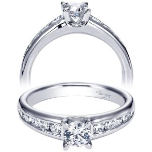 Taryn 14k White Gold Round Straight Engagement Ring TE94282W44JJ