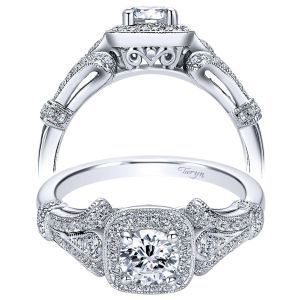 Taryn 14k White Gold Round Halo Engagement Ring TE9496W44JJ