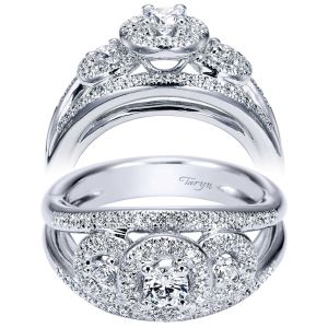 Taryn 14k White Gold Round Halo Engagement Ring TE95408W44JJ
