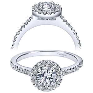 Taryn 14k White Gold Round Halo Engagement Ring TE95416W44JJ